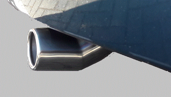 Uitlaatsierstuk, ovaal in RVS uitgevoerd