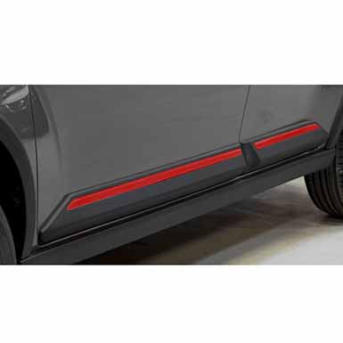 Stootlijsten smal Fervent Red, "sporty"