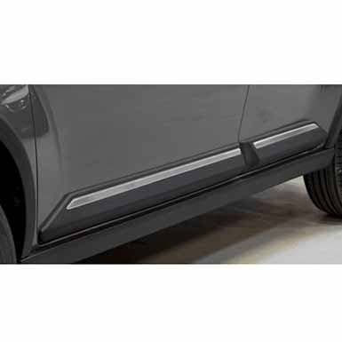 Stootlijsten smal zilver, "sporty"