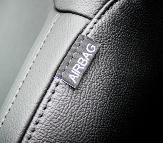 Leder interieur, zwart + grijs stiksel