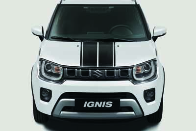 Striping, motorkap in kleur zwart