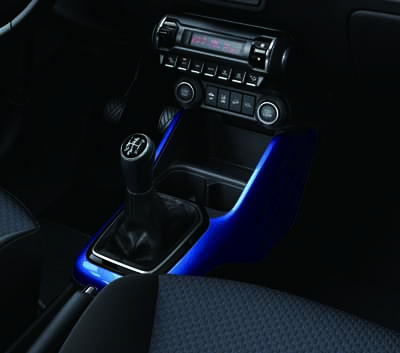 Middenconsole accent in kleur blauw