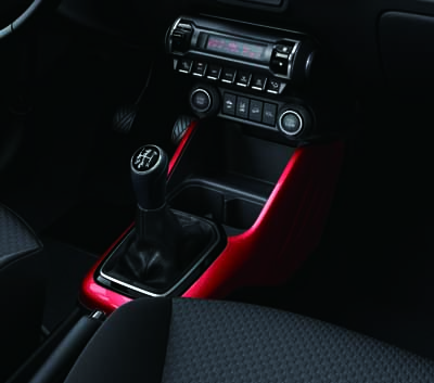 Middenconsole accent in kleur rood