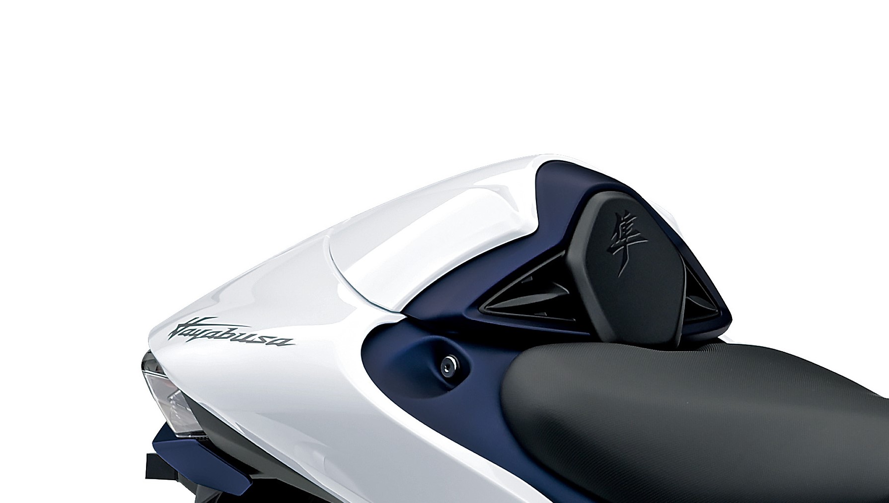 Buddyseat cover Wit/Mat blauw Hayabusa