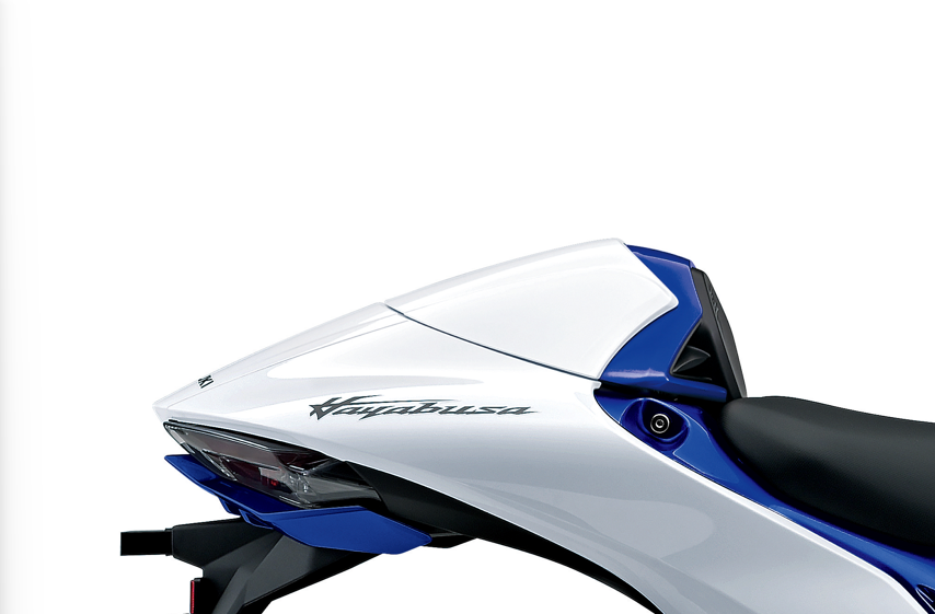 Buddyseat cover Wit/Blauw Hayabusa