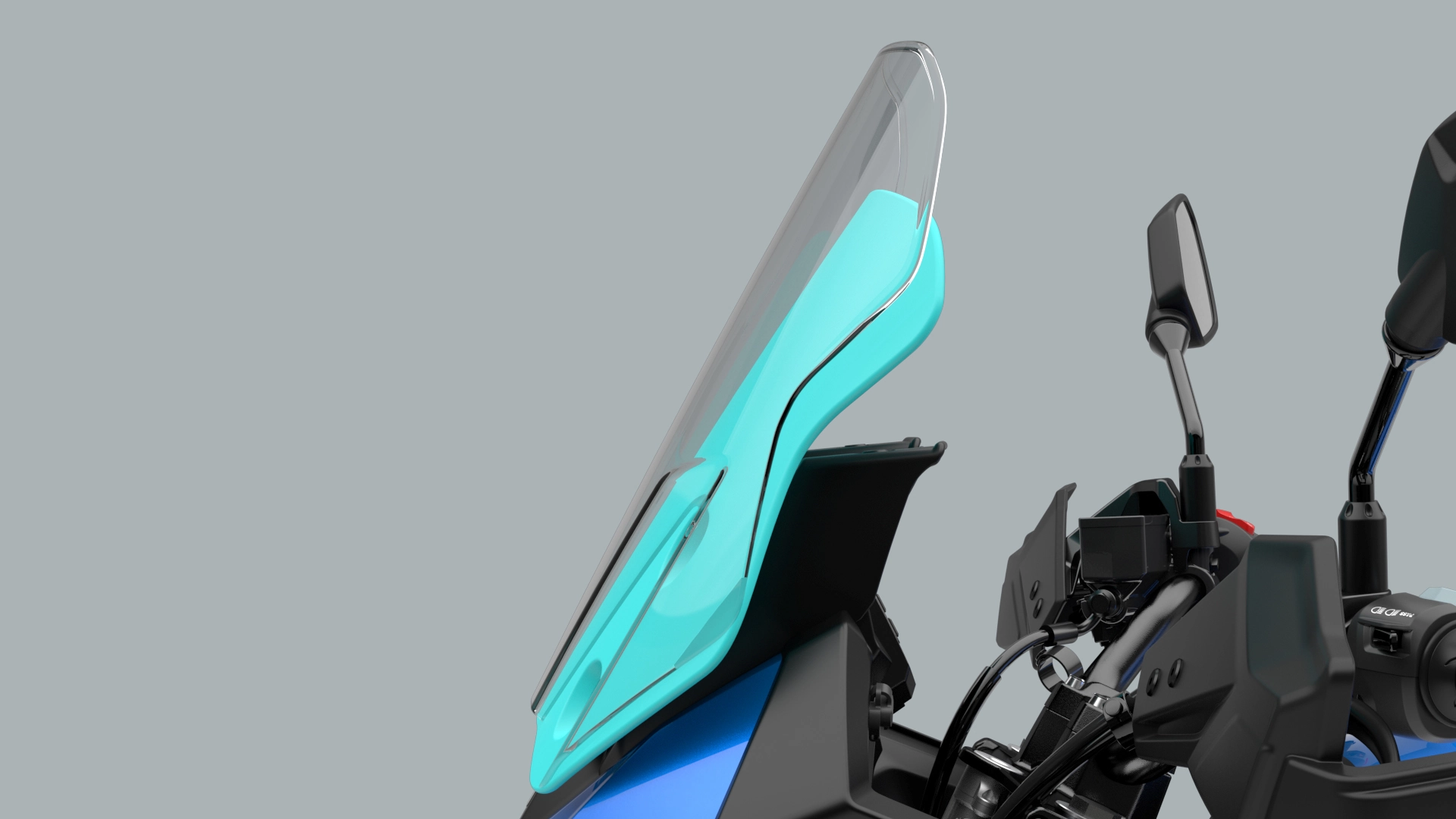 Windscherm Touring +80mm