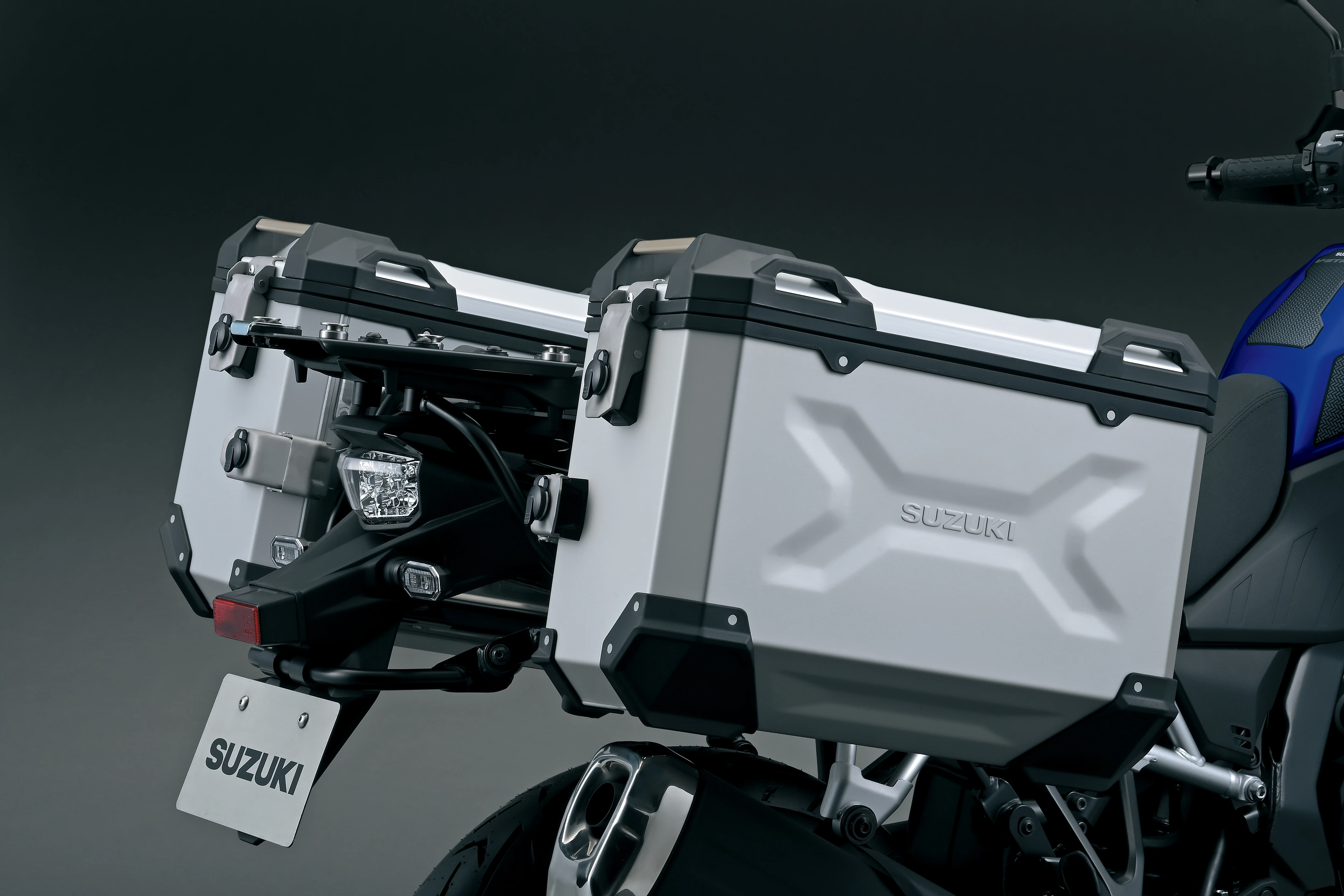 Aluminium zijkofferset (2x37 l.) zilver