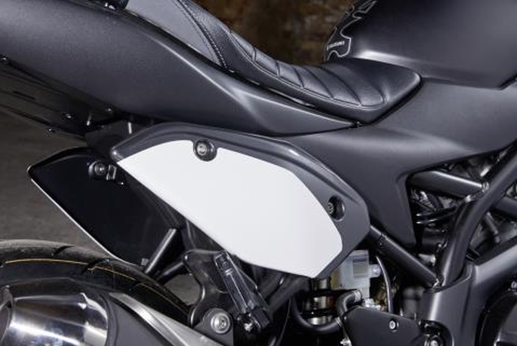 Nummerplaat Wit onder het zadel SV650