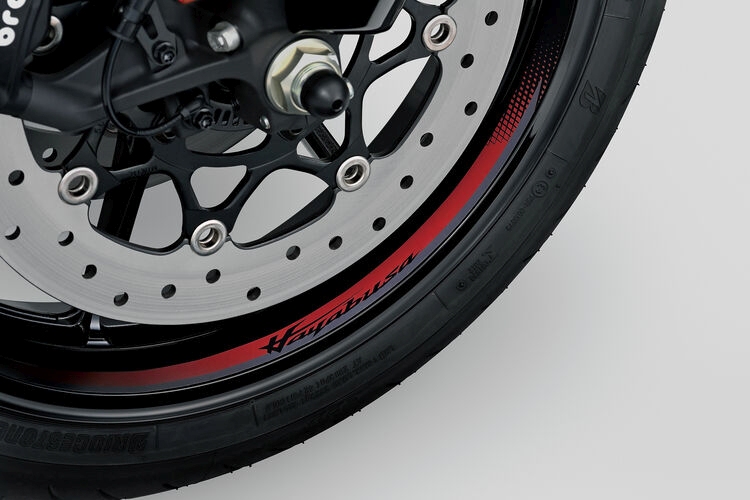 Wielstriping rood, Hayabusa logo