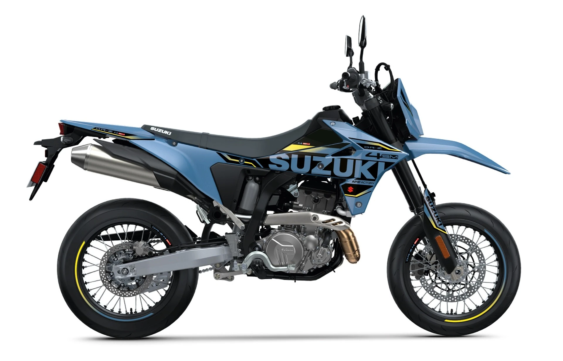 Stickerset DRZ4-SM, Zwart/Geel