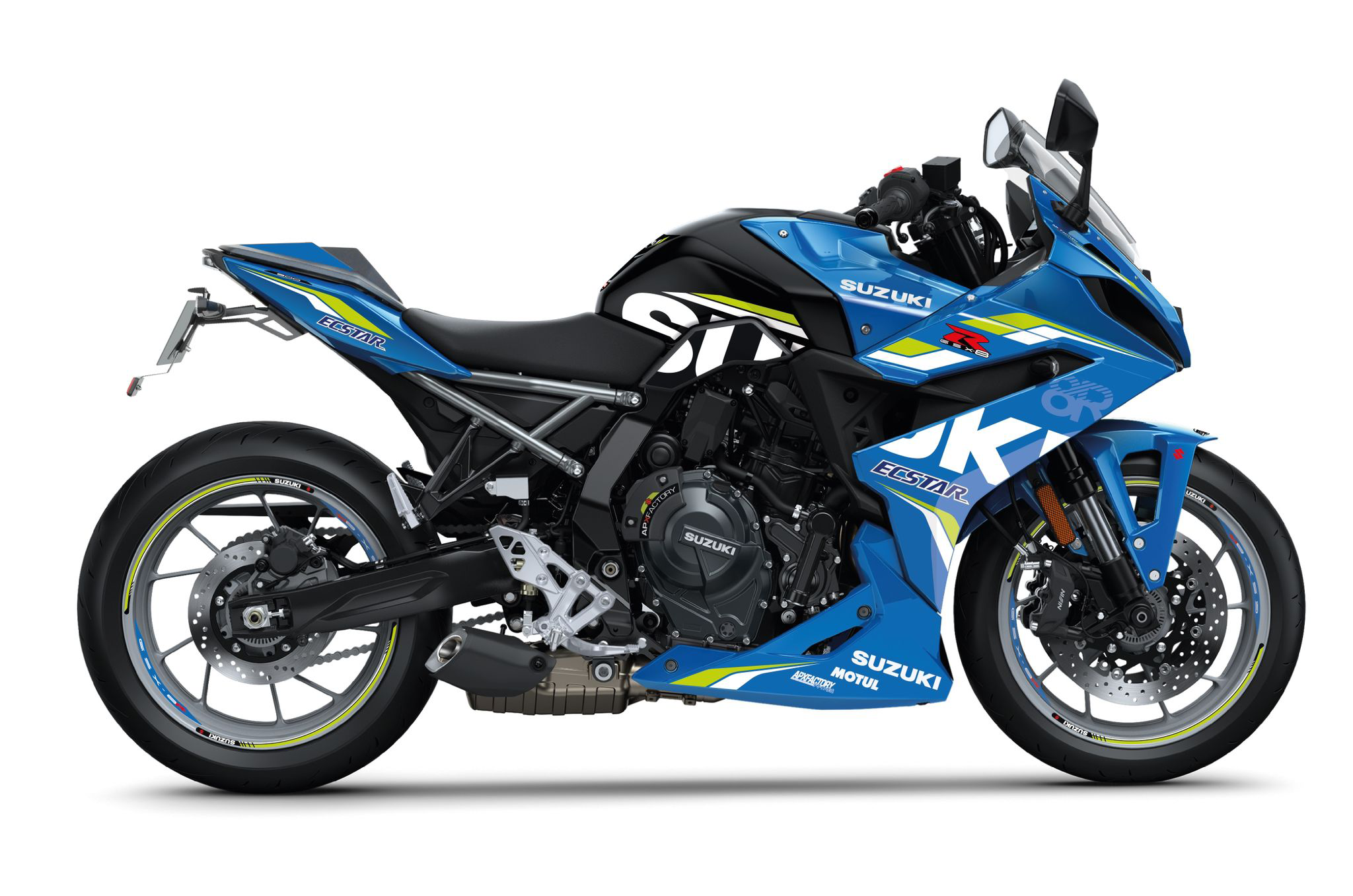 Stickerset GSX8R Sport, bla/lime/geel