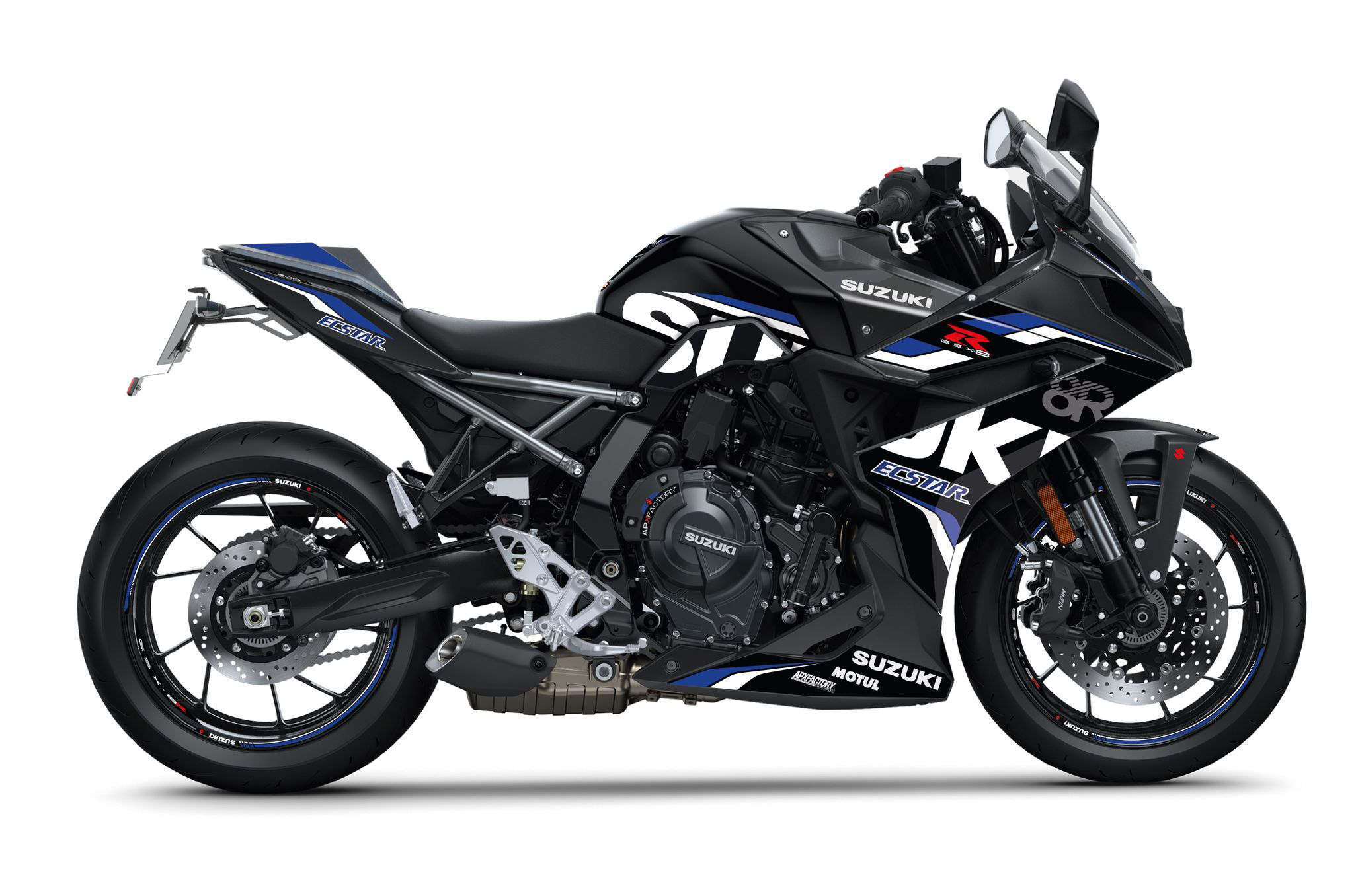 Stickerset GSX8R Sport, zwart/blauw mat