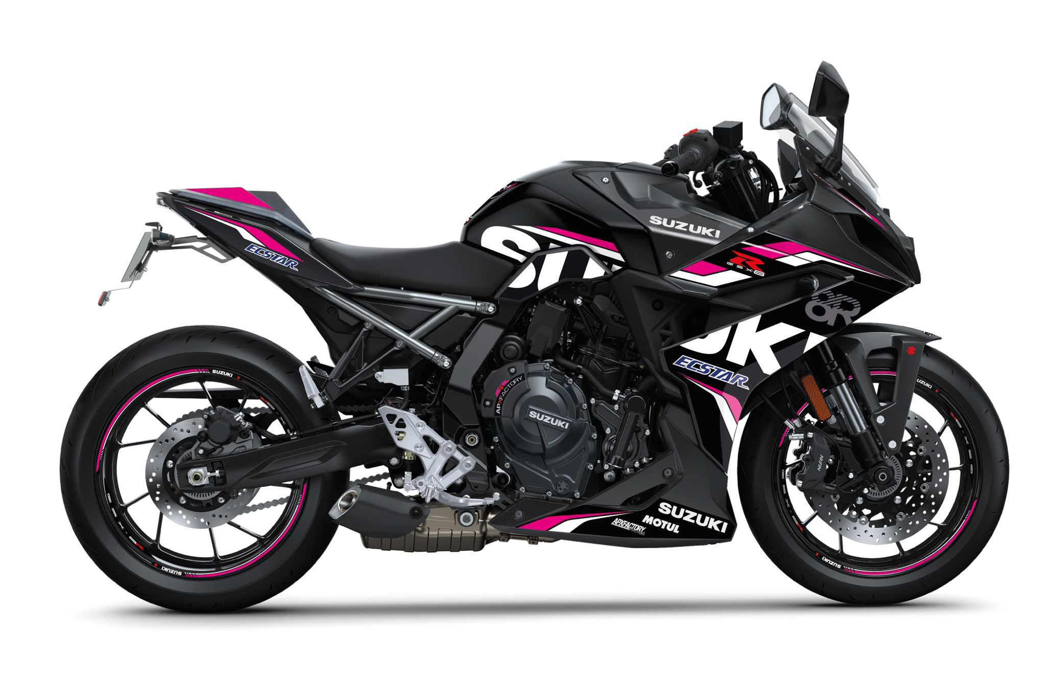 Stickerset GSX8R Sport, zwart/roze
