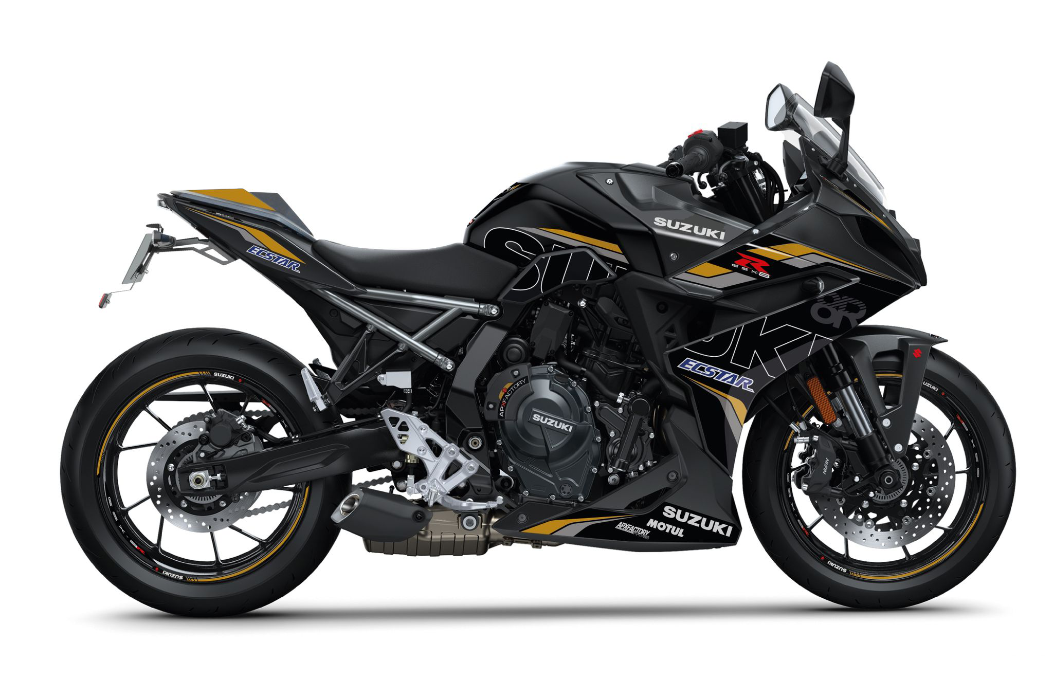 Stickerset GSX8R Sport, zwart/goud