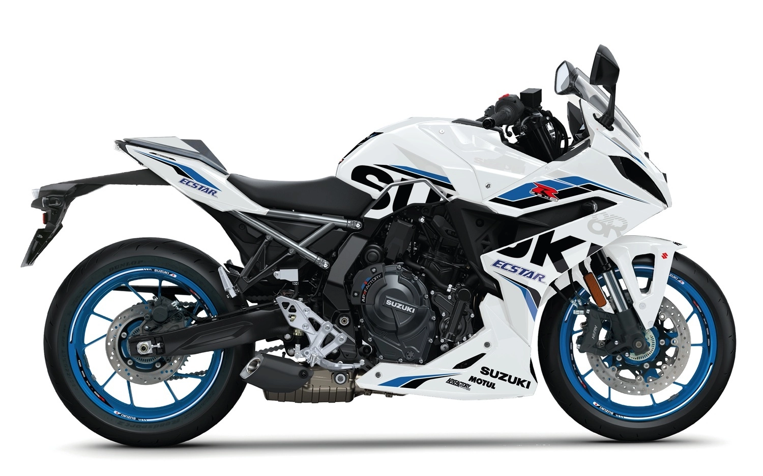 Stickerset GSX-8R Sport, Zwart/Blauw/Wit