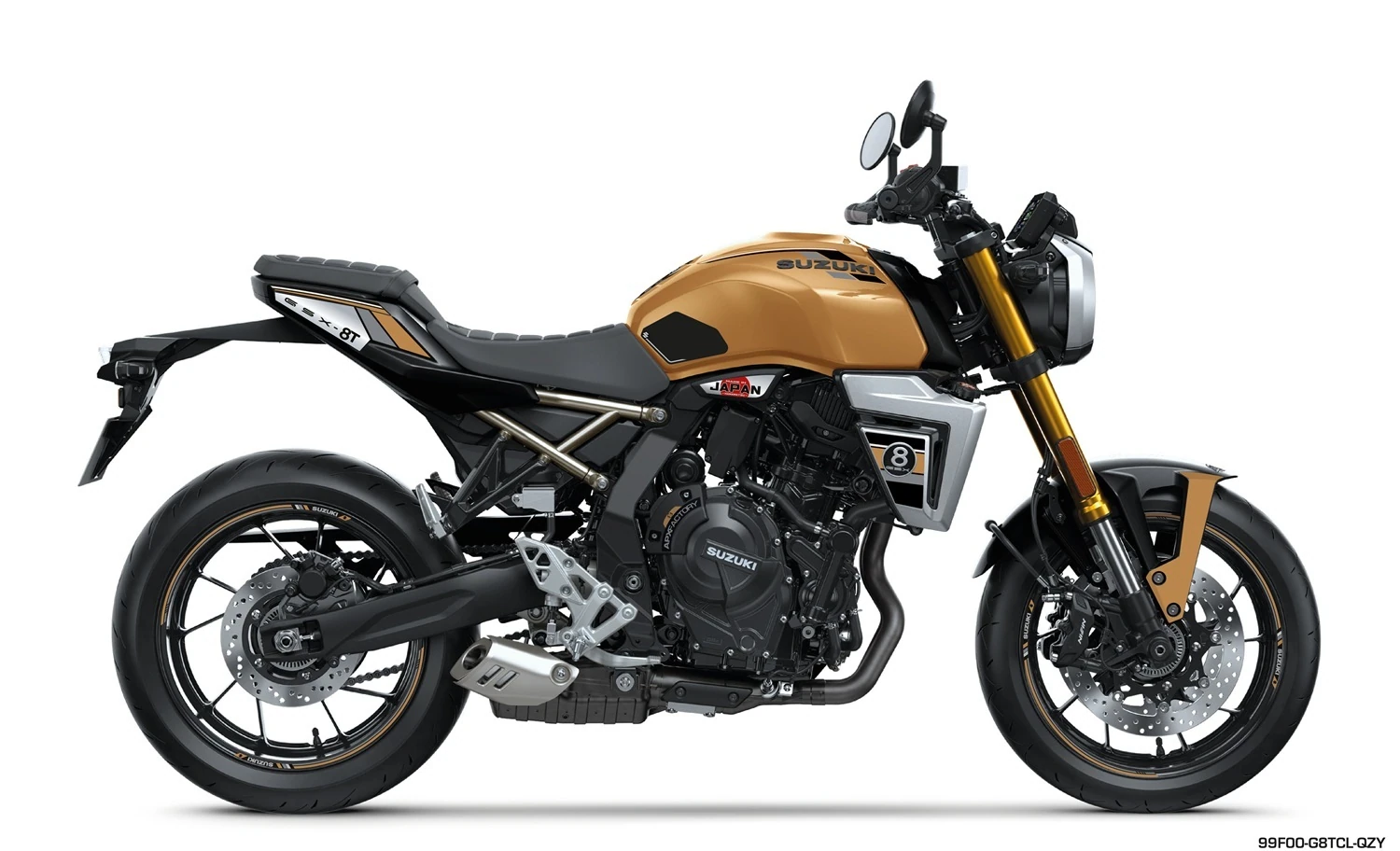 Stickerset GSX-8T Goud/Zwart/Grijs