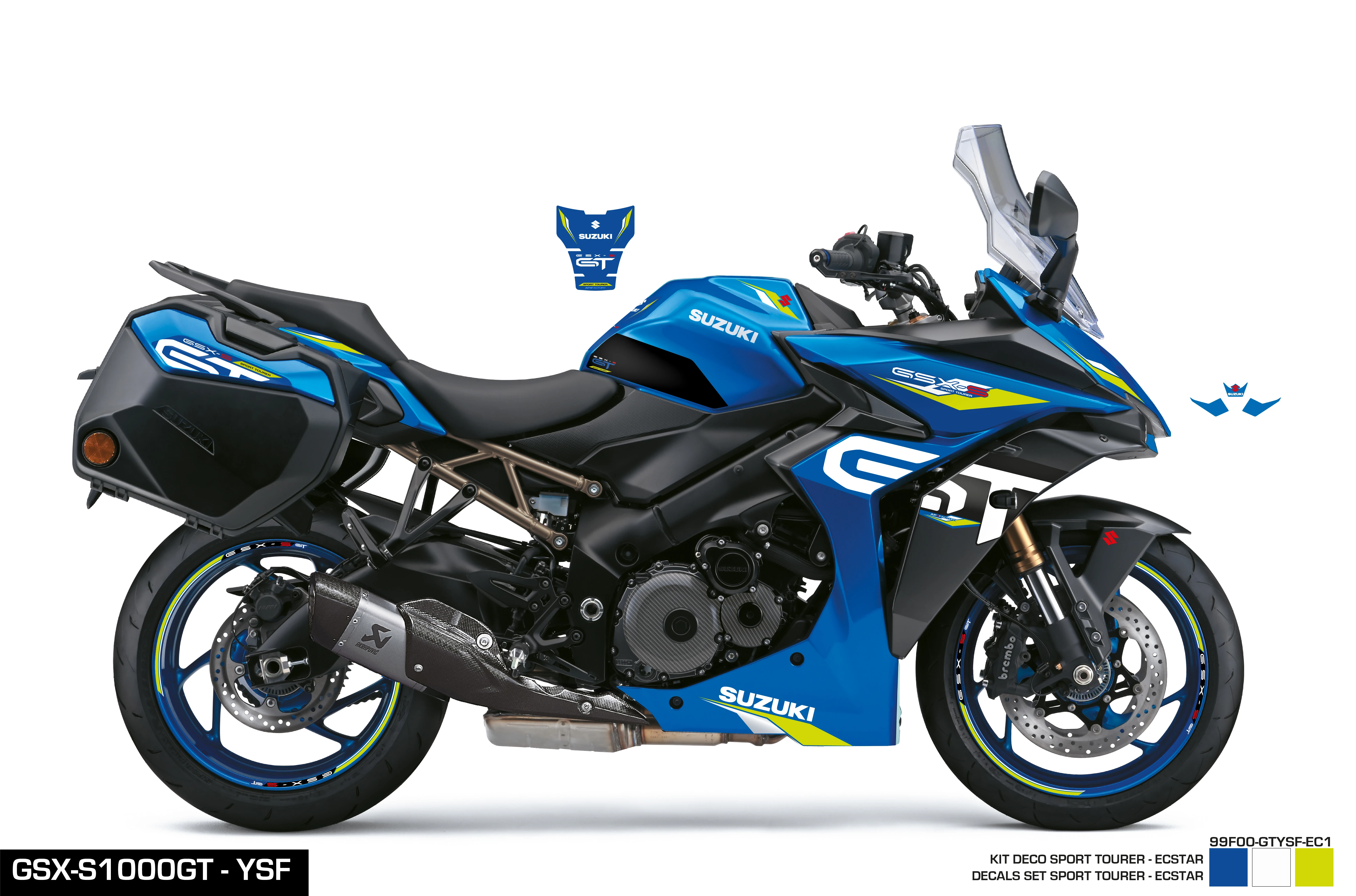 Stickerset GSX-S GT YSF Blauw/Geel